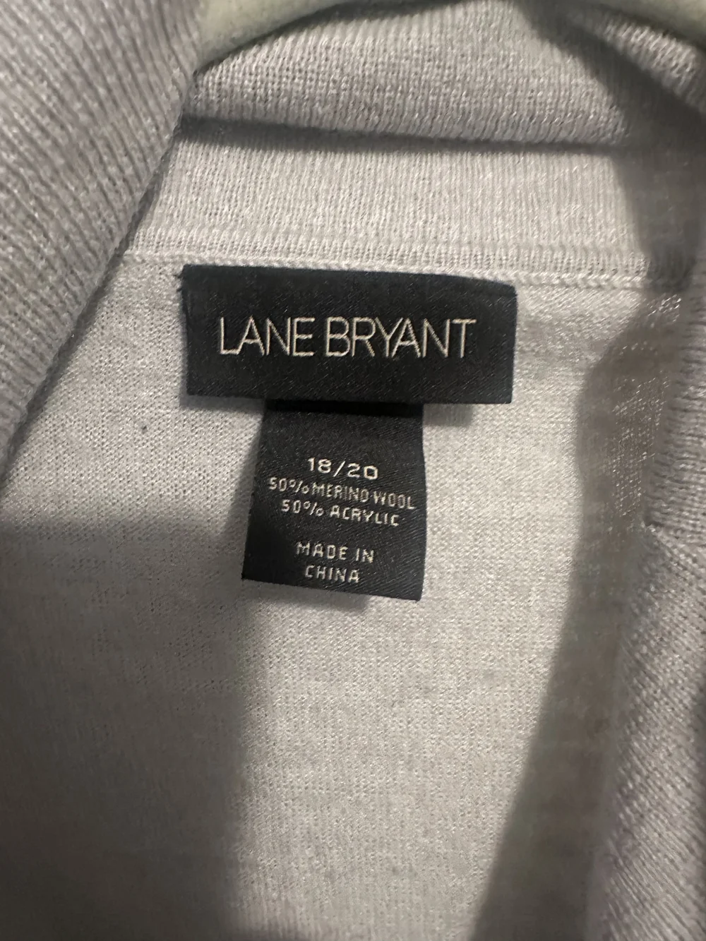 Lane Bryant Light Gray Cowl Neck Short Sleeve Sweater with Tab Sleeves